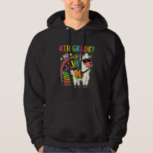 4th Grade No Prob Llama Back To School First Day Hoodie