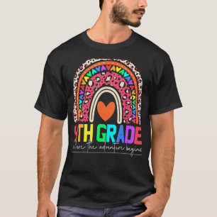 4th Grade Rainbow Leopard Teacher Team Fourth Grad T-Shirt
