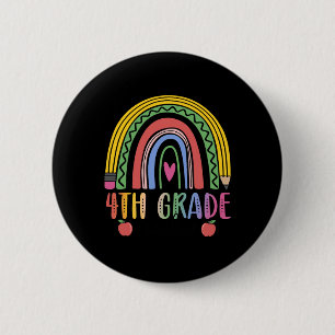 4th Grade Rainbow Teacher Team Fourth Grade Squad  6 Cm Round Badge