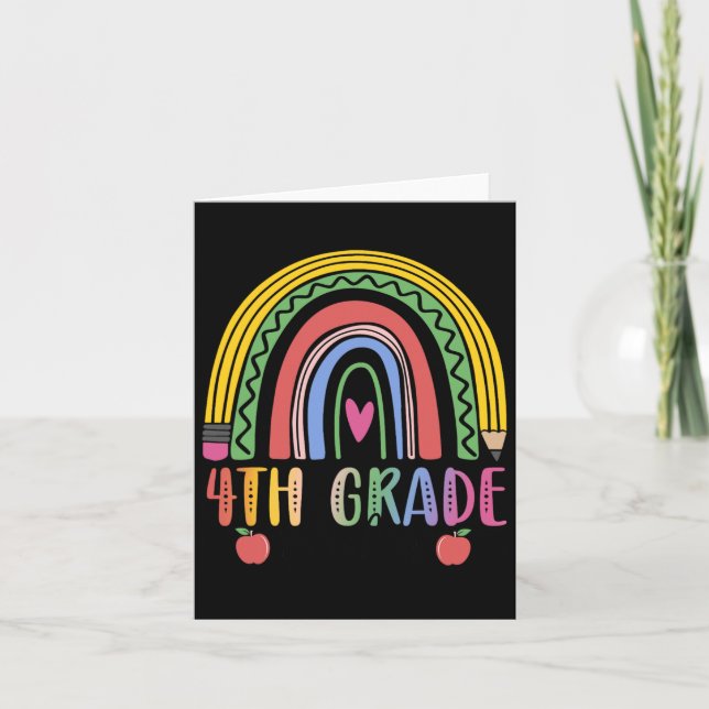 4th Grade Rainbow Teacher Team Fourth Grade Squad  Card (Front)