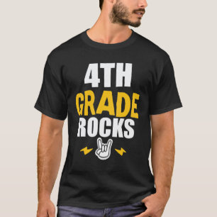 4th Grade Rocks Back To School Fourth Grade Teache T-Shirt