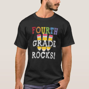 4Th Grade Rocks Back To School Student Kid Teacher T-Shirt