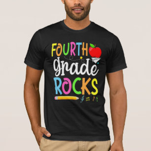4th Grade Rocks First Day Of School Students Teac T-Shirt
