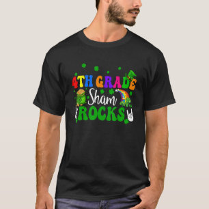 4th Grade Shamrocks Funny Rock Hands Shamrocks Pat T-Shirt