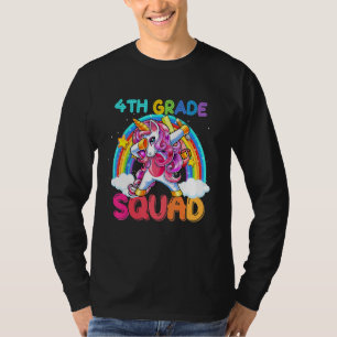4th Grade Squad Dabbing Unicorn Cute Back To Schoo T-Shirt