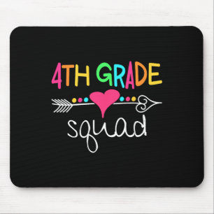 4th Grade Squad Fourth Teacher Student Team Back T Mouse Mat