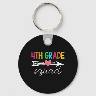 4th Grade Squad Teacher Student Back To School Fir Key Ring