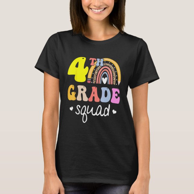 4th Grade Squad Teachers Kids Fourth Grade Back to T-Shirt (Front)