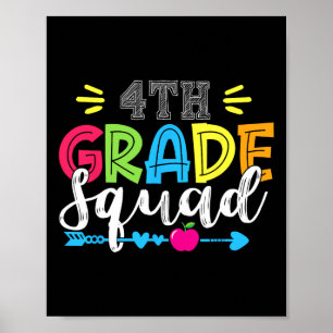 4th Grade Squad Team Ck To School Teacher Student Poster