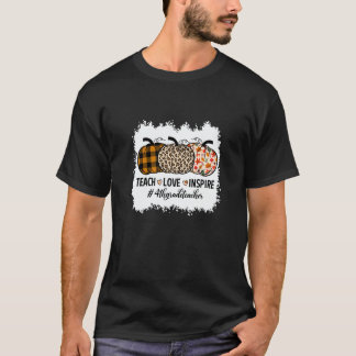 4th Grade Teacher Back To School Pumpkin Fall Teac T-Shirt