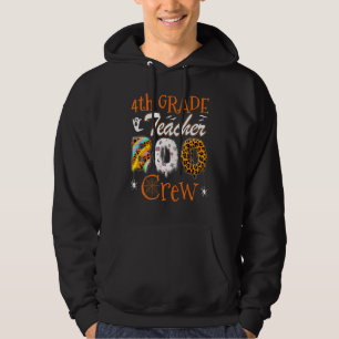 4th Grade Teacher Boo Crew  Teachers Halloween Cos Hoodie