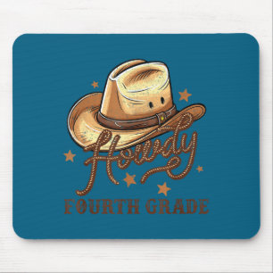 4th Grade Teacher Rodeo Country Western Howdy Four Mouse Mat