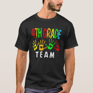 4th Grade Team Handprints Back To School T-Shirt