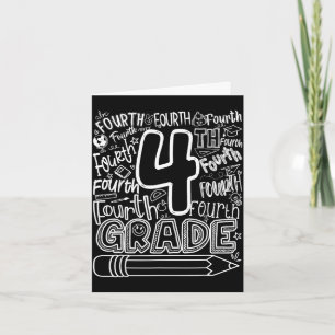 4th grade typography team fourth back to school card