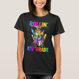 4th Grade Unicorn Back to School First Day of Scho T-Shirt