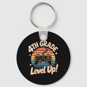 4th Grade Unlocked Level Up Gamer Back To School F Key Ring