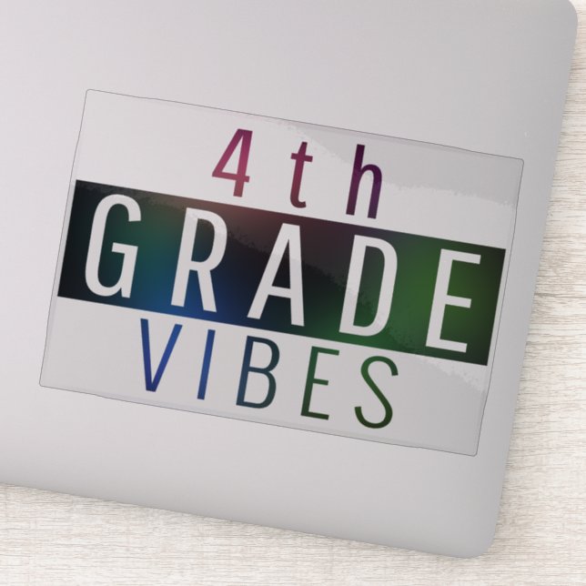4th grade vibes back to school sticker (Detail)