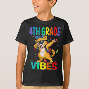 4th Grade Vibes Cat Back To School T-Shirt