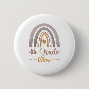 4th Grade Vibes Fourth Grade Back to School 6 Cm Round Badge