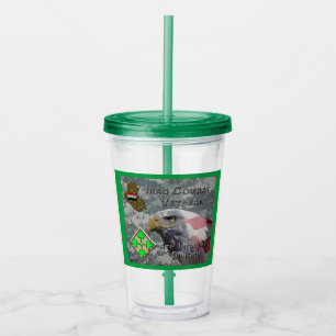 4th Infantry Div Iraq Combat Veteran Acrylic Tumbler