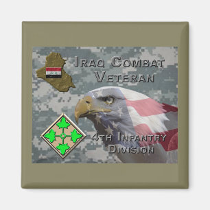 4th Infantry Div Iraq Combat Veteran Magnet