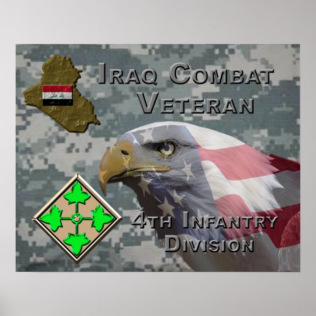 4th Infantry Div Iraq Combat Veteran Poster (Front)