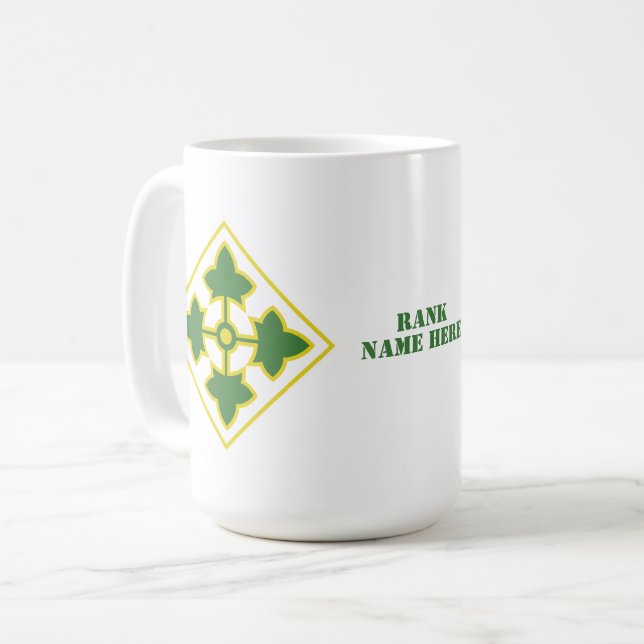 4th Infantry Division Badge Coffee Mug (Front Left)