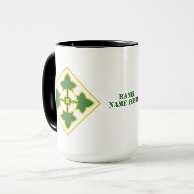 4th Infantry Division Badge Mug (Front Left)
