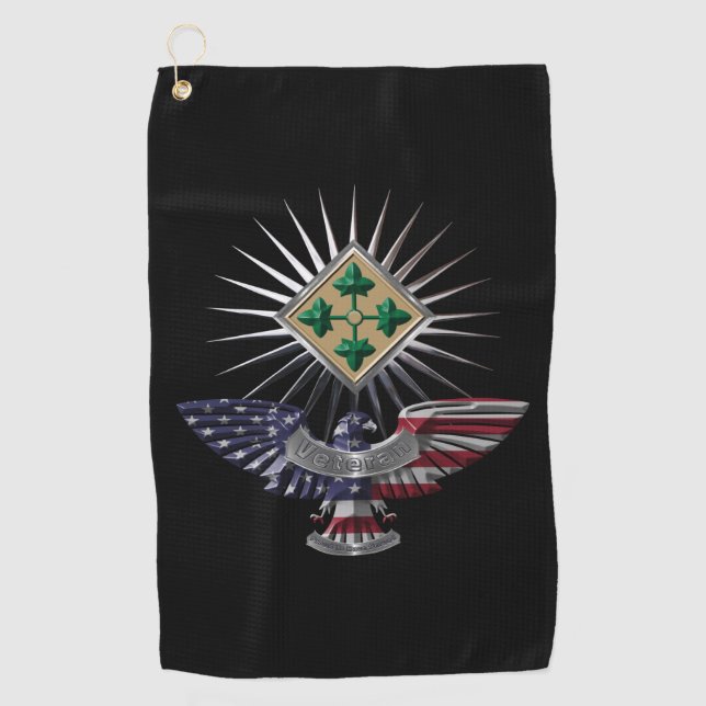 4th Infantry Division Customised Eagle Golf Towel (Front)