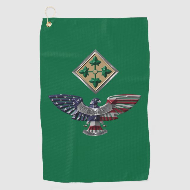 4th Infantry Division  Golf Towel (Front)