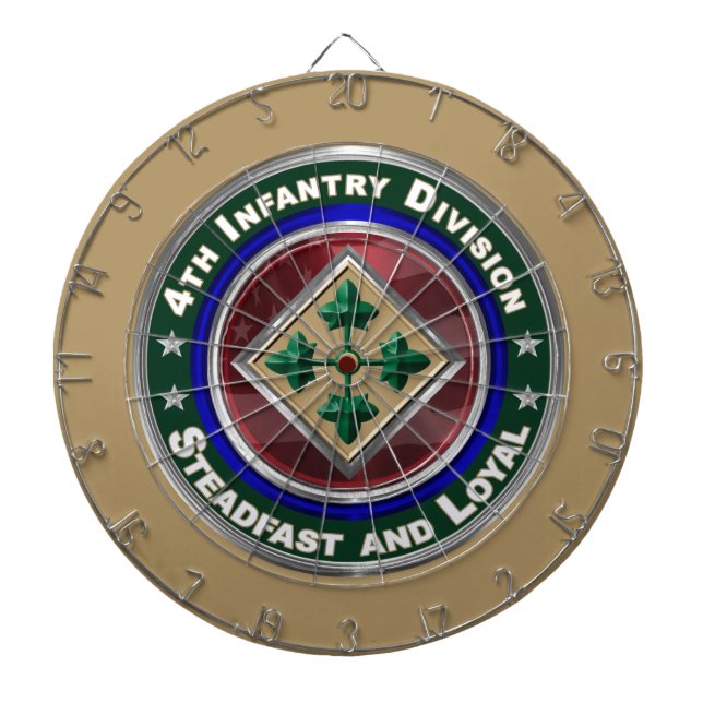 4th Infantry Division Keepsake  Dartboard (Front)