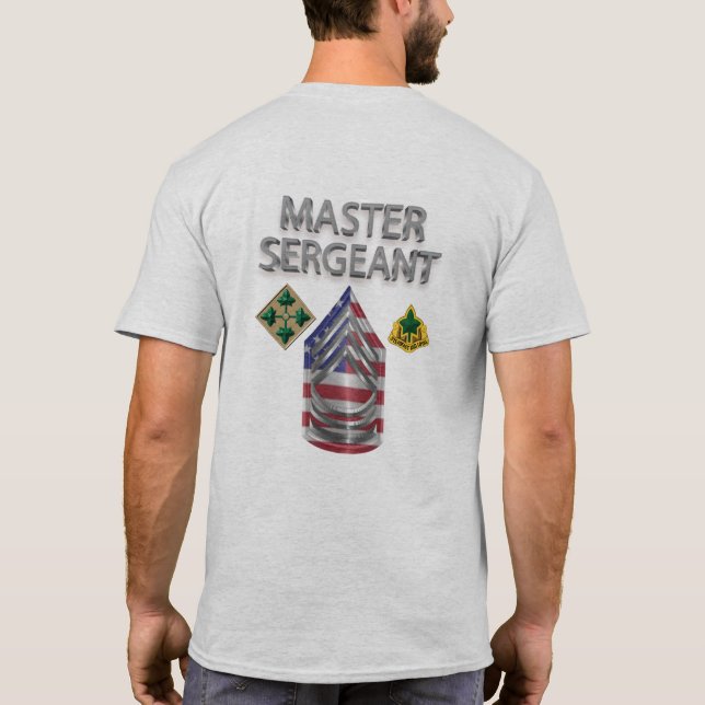 4th Infantry Division Master Sergeant T-Shirt (Back)