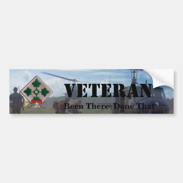 4th infantry division nam vietnam bumper sticker (Front)