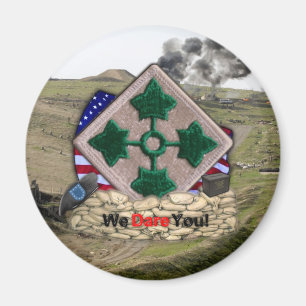 4th infantry division patch iraq war vets Magnet