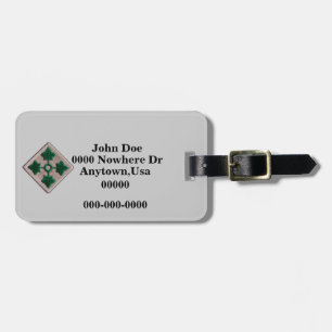 4th Infantry Division Patch Luggage Tag