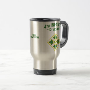 4th Infantry Division Personalizable Travel Mug
