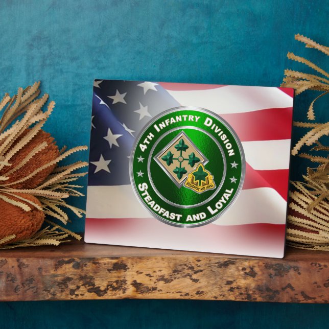 4th Infantry Division  Plaque (Side)