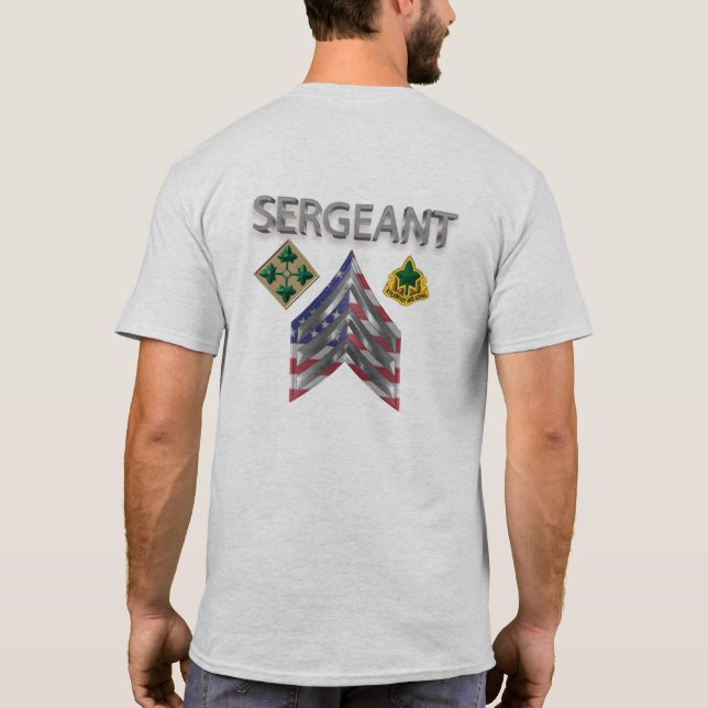 4th Infantry Division Sergeant T-Shirt (Back)