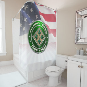 4th Infantry Division  Shower Curtain