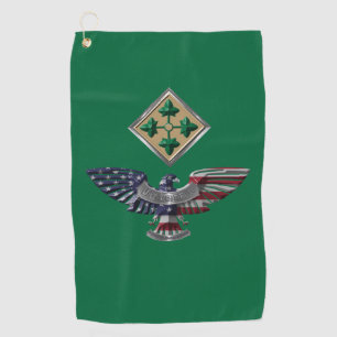 4th Infantry Division “Steadfast and Loyal” Eagle Golf Towel