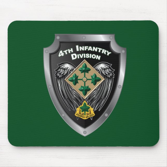 4th Infantry Division “Steadfast and Loyal” Gift Mouse Mat (Front)