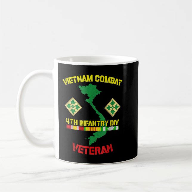 4th Infantry Division - Vietnam Combat Veteran  Coffee Mug (Left)