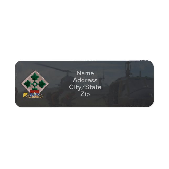 4th infantry division vietnam nam war patch (Front)