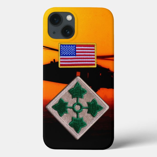 4th Infantry Division Vietnam Nam War patch Case-Mate iPhone Case (Back)