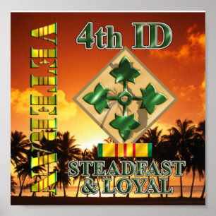 4th Infantry Division Vietnam Veteran Poster