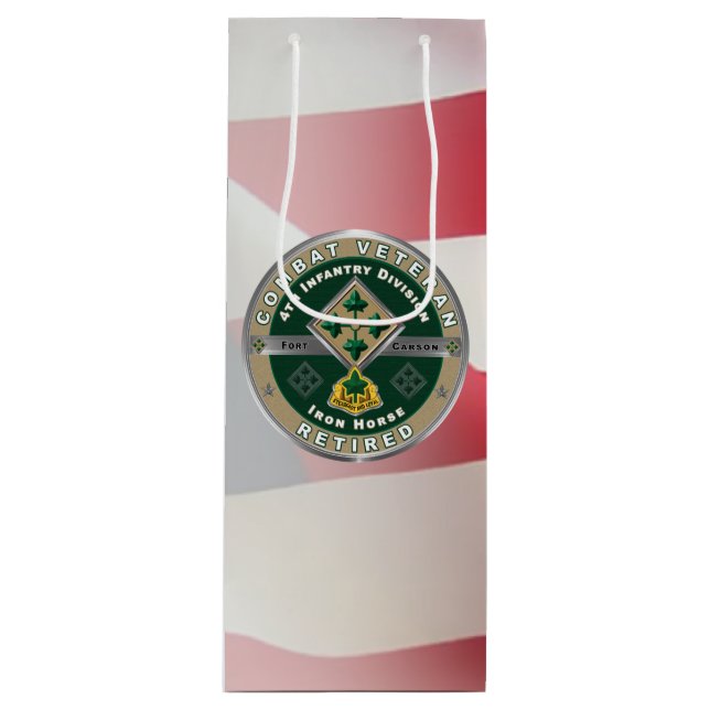 4th Infantry Division Wine Gift Bag (Front)