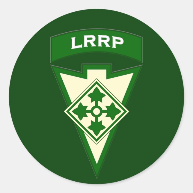 4th Infantry LRRP Recondo pocket patch sticker UA (Front)