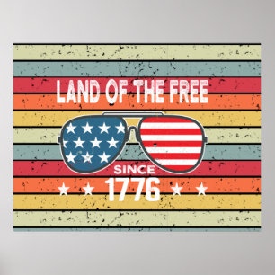 4th July 1776 Independence Day Vintage Poster