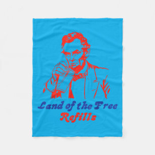 4th July Abe Lincoln Land Of The Refills Funny Fleece Blanket