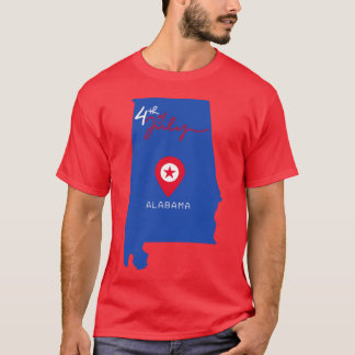 4th July ALABAMA BLUE T-Shirt